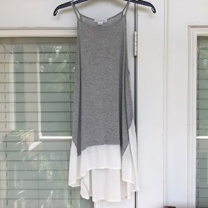 Love Riche Grey and White Top